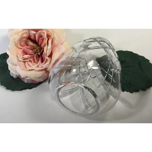 Glass 1990’s Cut Glass Small Urn Vase For Sale - Image 7 of 13