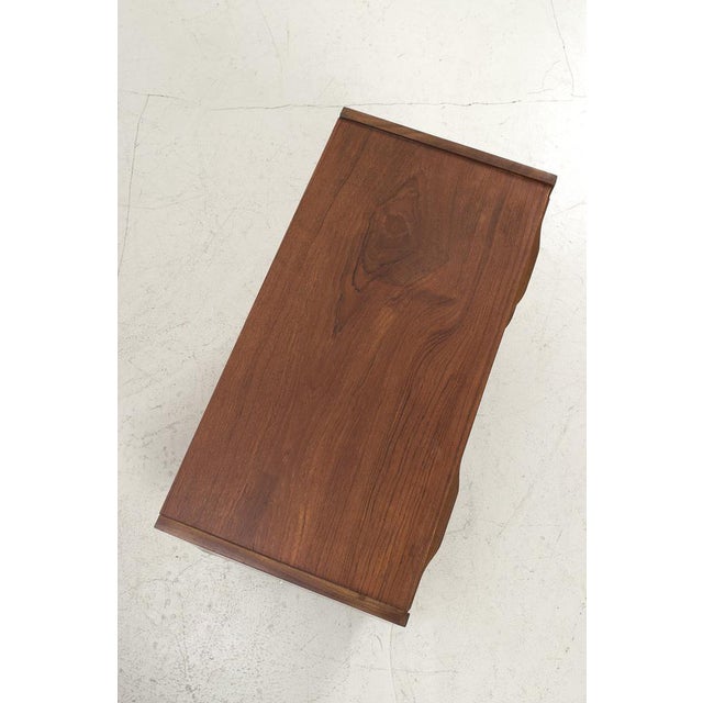 Brown Danish Teak Drawer Cabinet For Sale - Image 8 of 9