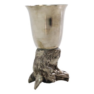 Coupe Glass with Wolfhound Head from Gucci, France, 1960s For Sale