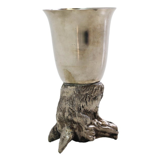 Coupe Glass with Wolfhound Head from Gucci, France, 1960s For Sale