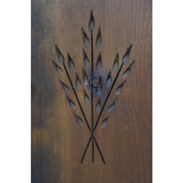 Brown Pine Apothecary Farmhouse Wheat Branch Medicine Spice Rack Cabinet 16" For Sale - Image 8 of 13