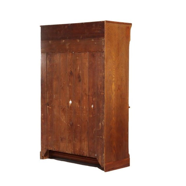 Oversized Antique Oak Roll Front Bookcase Circa 1920 For Sale - Image 6 of 15
