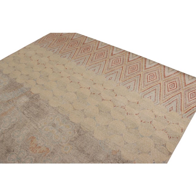 Rug & Kilim Handknotted Multi Patterned Chinese Dragon Rug, Pale, 10'x14' For Sale - Image 4 of 7