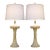 1940s Dorothy Draper Hollywood Regency Modern Solid Marble Palm Column Table Lamps - a Pair For Sale