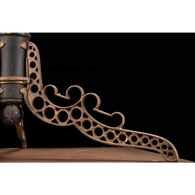 Mid 19th Century Late 19th Century Wooden & Cast Iron Coat Rack For Sale - Image 5 of 6