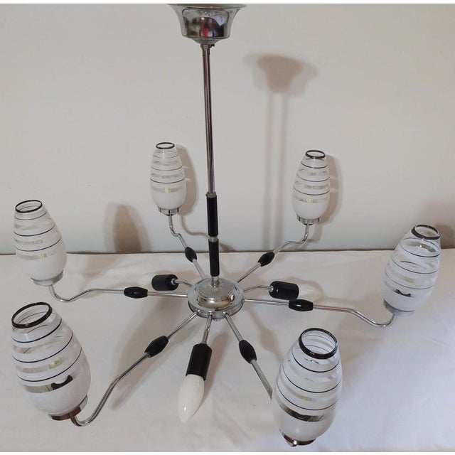 Mid-Century Chandelier, 1950s For Sale - Image 9 of 17