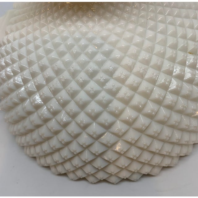Art Deco Mid 20th Century Westmoreland Trophy Diamond Hobnail Compote Pedestal Bowl For Sale - Image 3 of 5