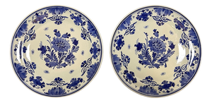 Vintage Hand-Painted Vredesjaar Plates from Royal Delft, 1920, Set of 2