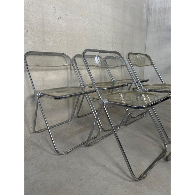 Plia Folding Chairs by Giancarlo Piretti for Castelli / Anonima Castelli, Set of 6 For Sale - Image 3 of 16