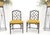 Pair Mid-Century Modern Decorative Ebonized Walnut Faux Bamboo Side Chairs Mint For Sale - Image 14 of 15