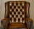 Fine Comfortable Chesterfield Wingback Brown Leather Armchairs, 1960s, Set of 2 For Sale - Image 15 of 18