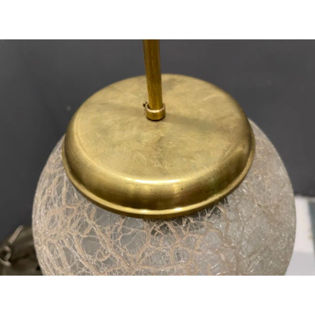 Cracklè Murano Glass Pendant Light, 1970s For Sale - Image 7 of 13
