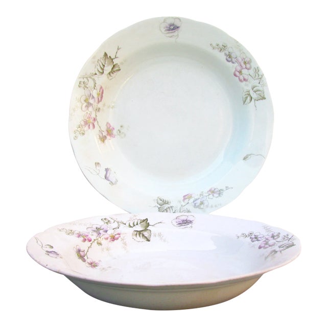 1880s John Edwards English Staffordshire Bowls, Pair For Sale - Image 4 of 4