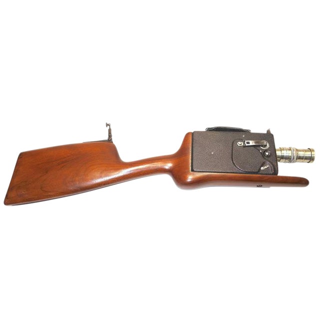 Kodak Pro Movie Camera With Custom Built Wood Shoulder Support Stock, Circa 1930's For Sale - Image 11 of 11