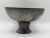 Ceramic Late 20th Century Handcrafted Studio Pottery Blue Gray Glaze Speckled Pedestal Bowl Signed For Sale - Image 7 of 12