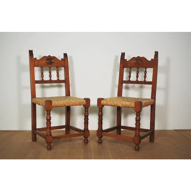 Set of Small Wooden Chairs For Sale - Image 9 of 9