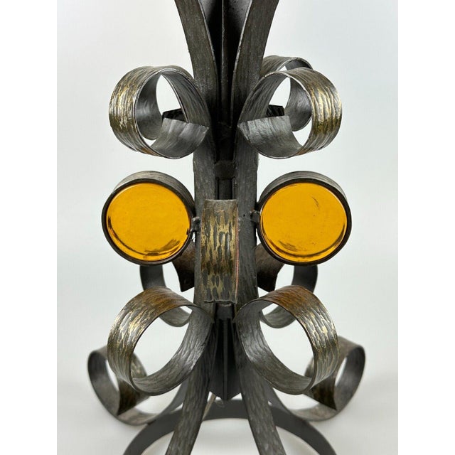 Brutalist Floor Lamp in Iron & Glass, 1970s For Sale - Image 18 of 18