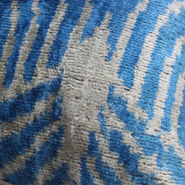 Blue Color Turkish Hand Made Pillow For Sale - Image 4 of 8