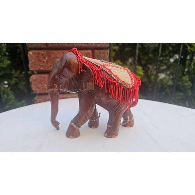 Wooden Carved Elephant, India, 1970s For Sale - Image 3 of 7