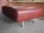 -Cassina Piero Lissoni Met Ottoman, Red-Brown Leather, 34x34x16.5", Mid-Century Modern Italian 1990s Minimalist -Iconic...