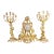 1840s French Louis XV Ormolu Bronze Clock Set - 3 PCS For Sale