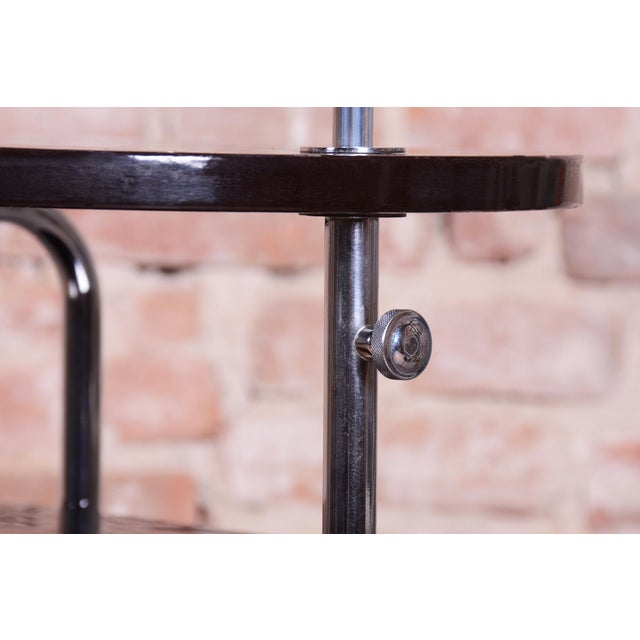 Bauhaus Floor Lamp in Chrome and Oak from Thonet, Czech, 1930s For Sale - Image 6 of 16