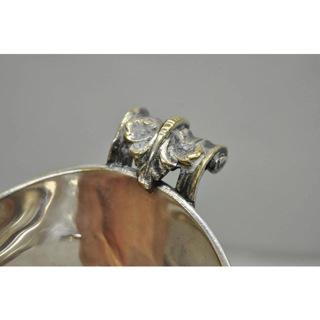 Vintage Regency Style Italian Arg 1000 Silver Plated Compote Fruit Bowl W/ Faces For Sale - Image 13 of 18