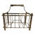 Vintage Brass Faux Bamboo Magazine Rack For Sale