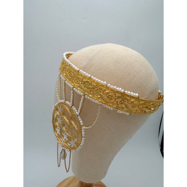 Chiseled Gilt Bronze Crown With Medallions, Signed St. Louis Paris For Sale - Image 11 of 12