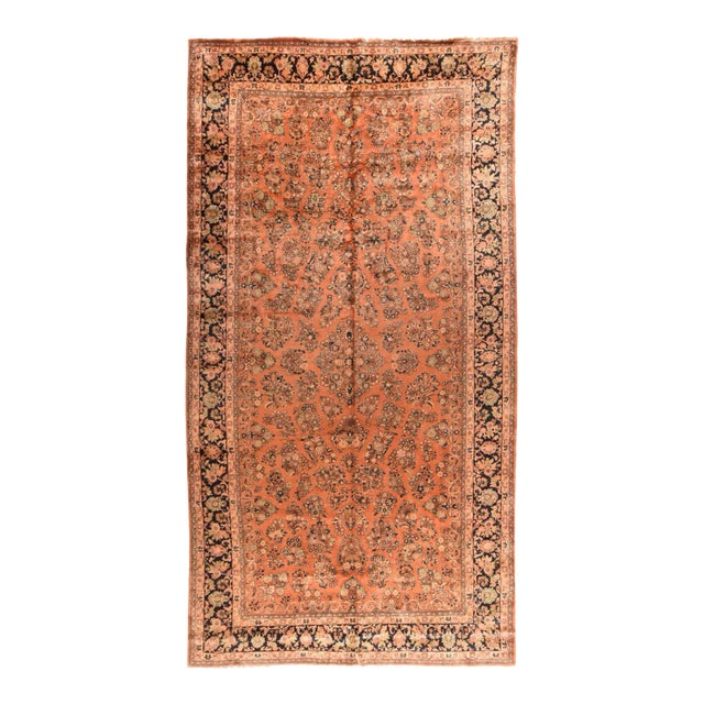 Antique Sarouk Rug 8'11'' x 17'8'' For Sale
