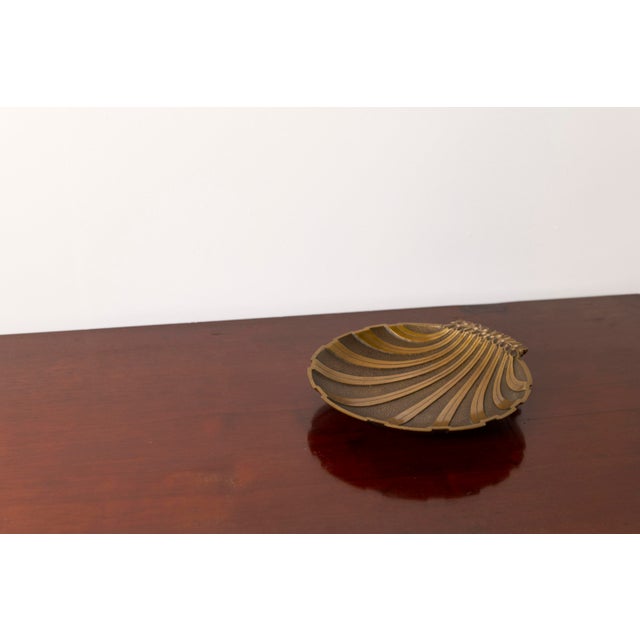 1930s Art Deco Scallop Bronze Bowl by Niels Dam Ravn for Nordisk Malm, Denmark, 1930s For Sale - Image 5 of 13