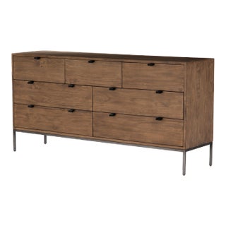 Four Hands Trey 7 Drawer Dresser, Auburn Poplar For Sale