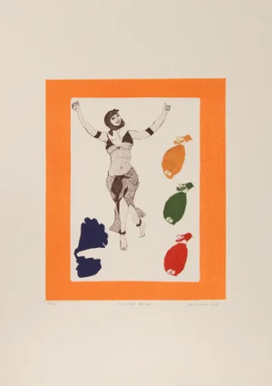 Mireille Kramer, Oriental Dancer / Arabian Nights, Aquatint Etching