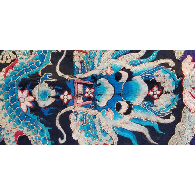 Chinese Vintage Foo Dragon Pillow Fragment For Sale - Image 3 of 5