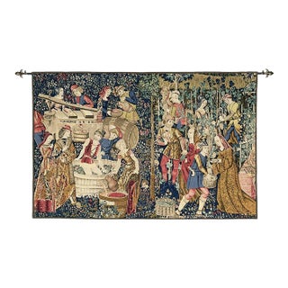 Les Vignerons Silkscreen Tapestry - 115 X 176 Cm (3'9" X 5'9") - Requires Rod Size 5 For Sale