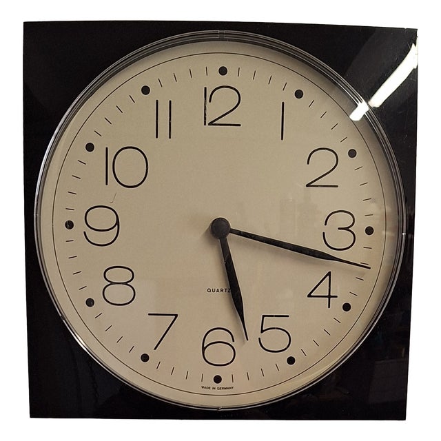 Vintage German Wall Clock, 1980s For Sale