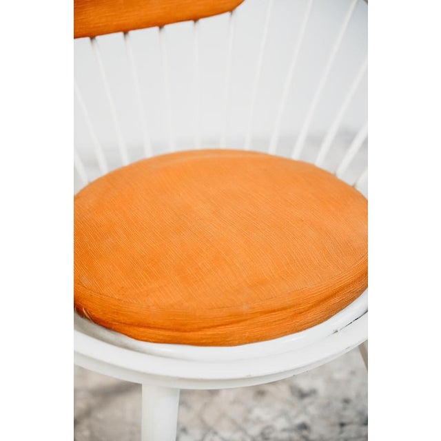 Orange Scandinavian Circle Armchairs by Yngve Ekström, 1960s, Set of 2 For Sale - Image 8 of 13