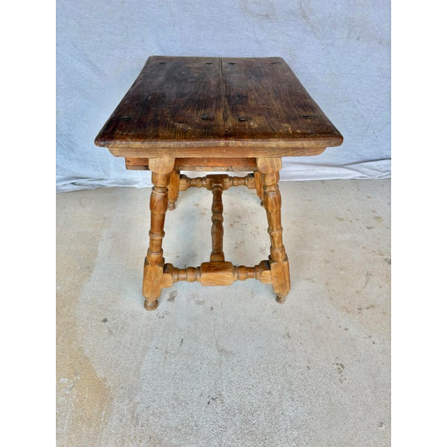 Early 20th Century Spanish Pine Side Table For Sale - Image 4 of 12