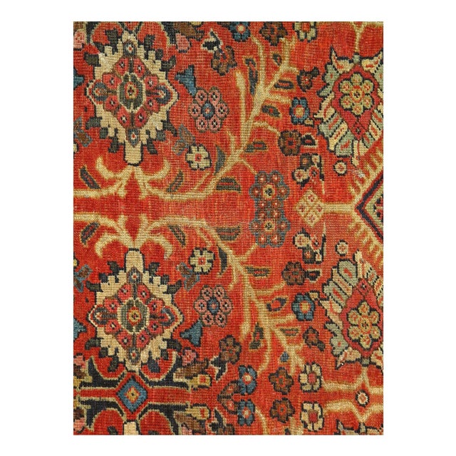 Traditional 1940s Rust Antique Mahal For Sale - Image 3 of 8