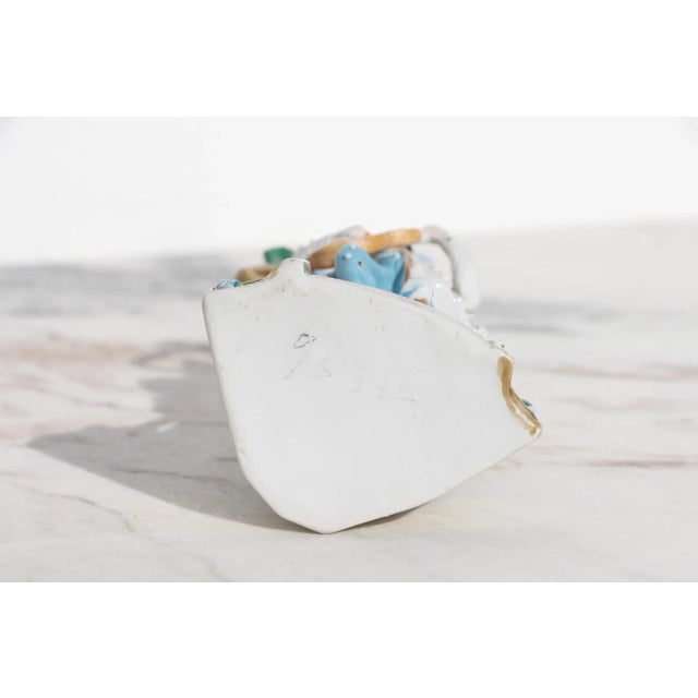 1900s Art Nouveau Musician Bisque Porcelain Vase, Germany For Sale - Image 12 of 13