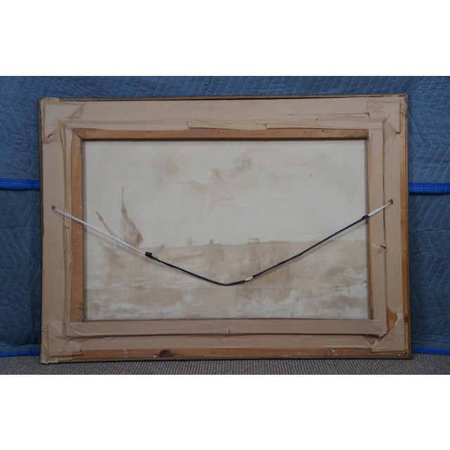 Mid 20th Century Vintage Impressionist Nautical Maritime Seascape Oil Painting on Canvas For Sale - Image 5 of 12