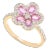 18k Solid Gold Cherry Blossom Diamond Flower Ring Size 7 (All Sizes Available) For Sale