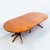Monumental Mid Century Modern Expandable Pedestal Base Dining Table in Walnut For Sale - Image 13 of 15