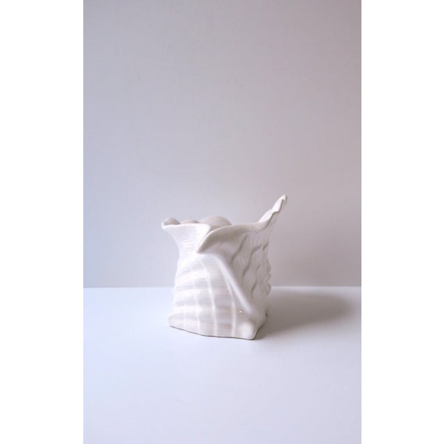 White Seashell Cachepot Planter Jardinière, Portugal, Circa Late-20th Century For Sale - Image 8 of 11