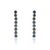 VR Jewels Classic 1.32ct Royal Blue Sapphire Linear Drop Earrings in 14k Solid Gold- 2 Pieces For Sale - Image 4 of 15