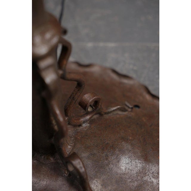 Art Nouveau Wrought Iron Standing Lamp For Sale - Image 11 of 15