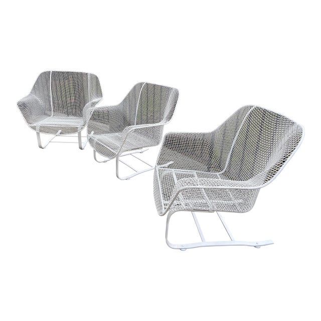 Woodard Sculptura Cantilever Loungers - Set of 3 For Sale
