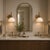 Contemporary Handcrafted Brass Wall Sconce With Scalloped Opal Glass Shade, Bedroom Wall Lamp For Sale - Image 3 of 8