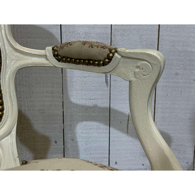 1970s Louis XV Style Cabriolet Armchair, 1970s For Sale - Image 5 of 11