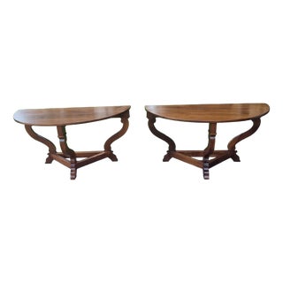 Antique Tuscan Walnut Consoles, 1770, Set of 2 For Sale